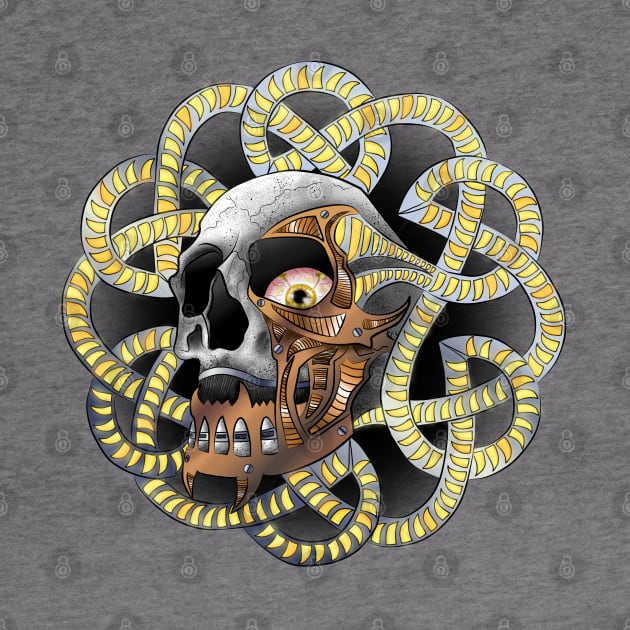 Bio-Mechanical Skull Knot by Chuck